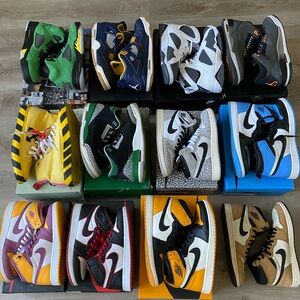 Jordan retros & offwhite converse, sizes vary from 7 M & W & Y - 12 M & W